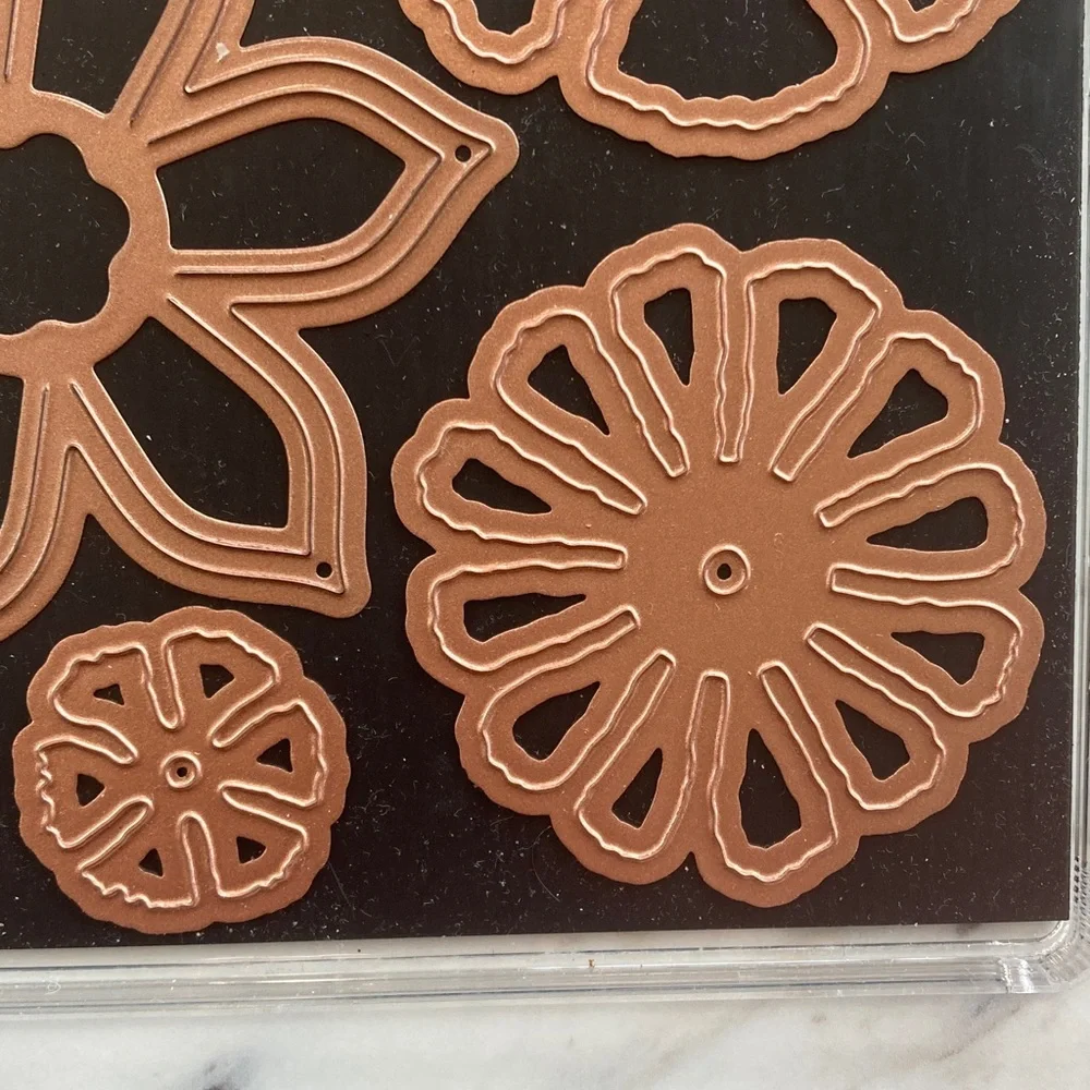 Set of 5 Flower Shape Dies with Storage Case